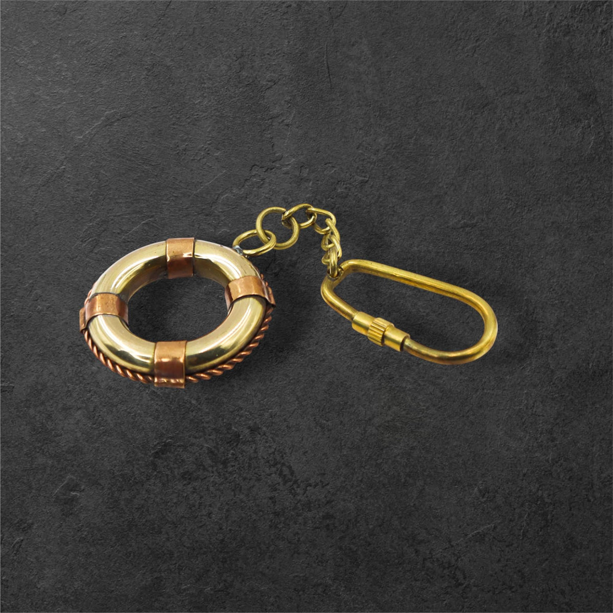 Lifebuoy Keyring with Copper Details