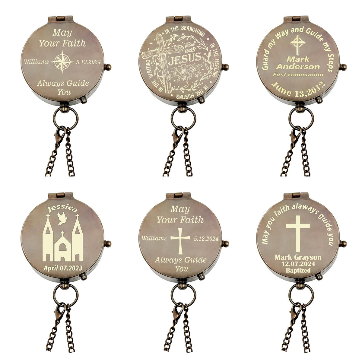 Personalized First Communion, Confirmation, Baptism Compass Gift