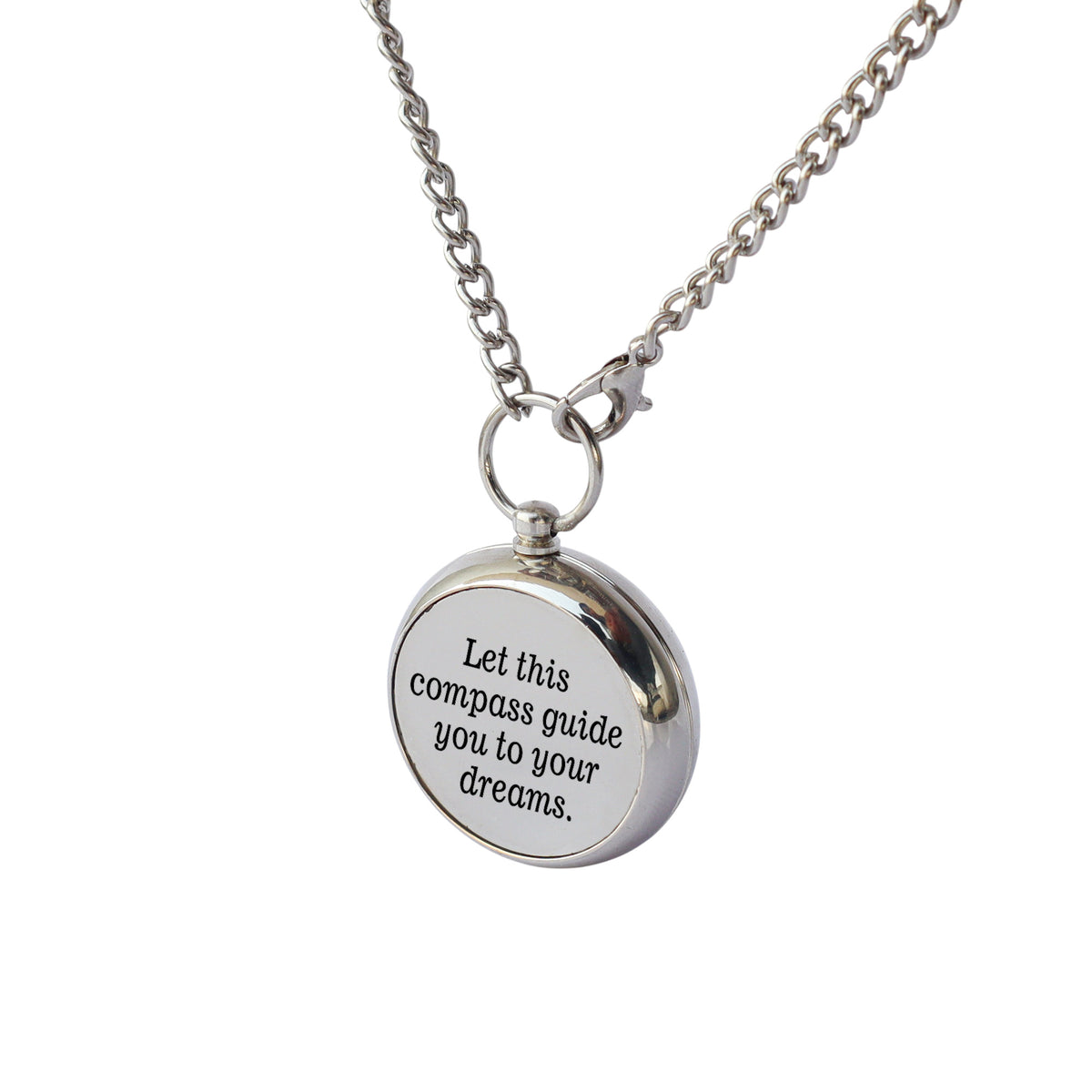 Personalised Working Compass Necklace
