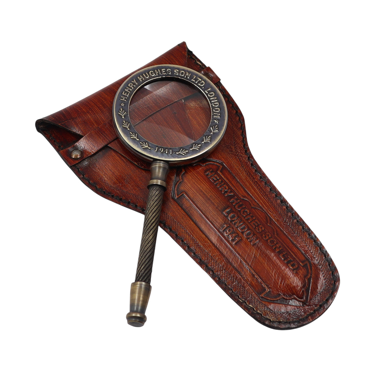 Bronze Magnifier with Leather Case