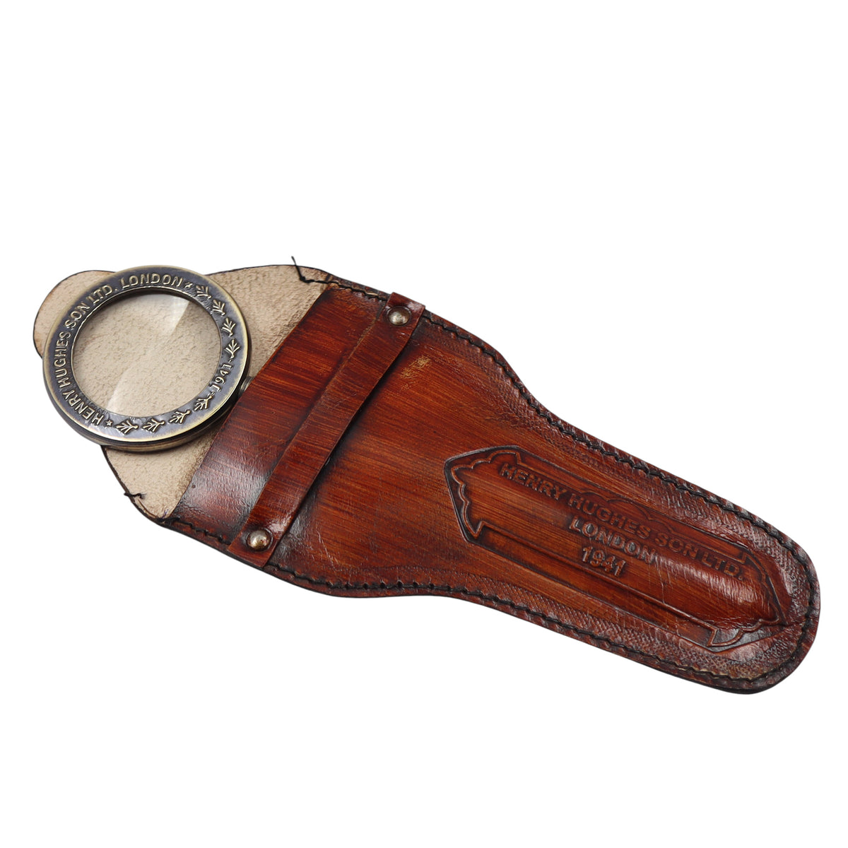 Bronze Magnifier with Leather Case