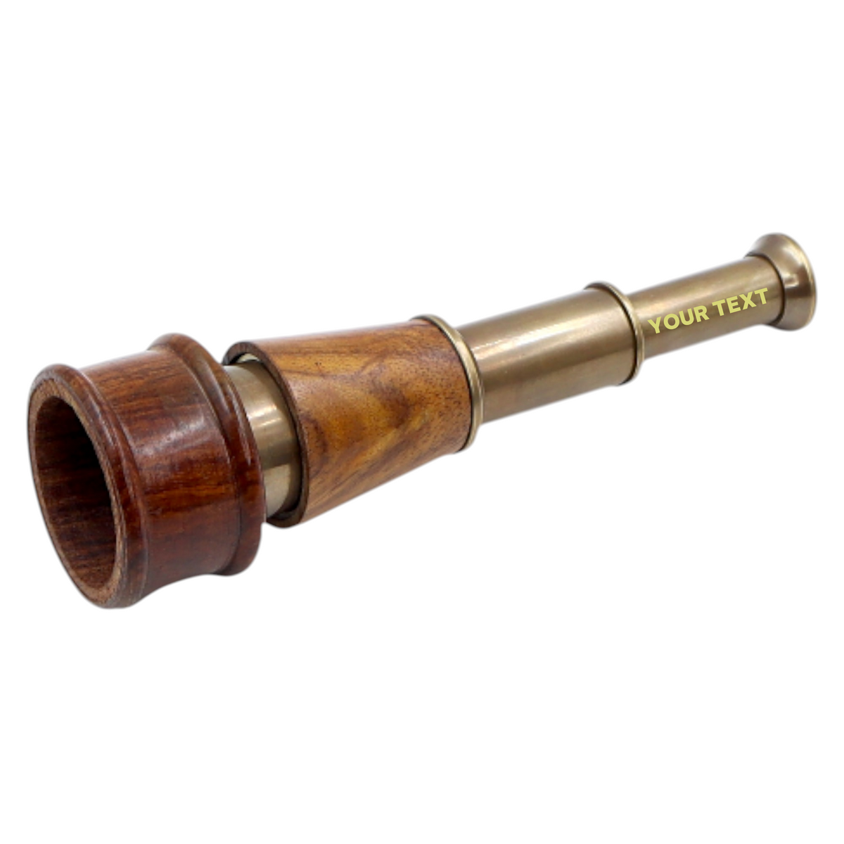 7-Inch The Admiral Bronze & Wood Telescope