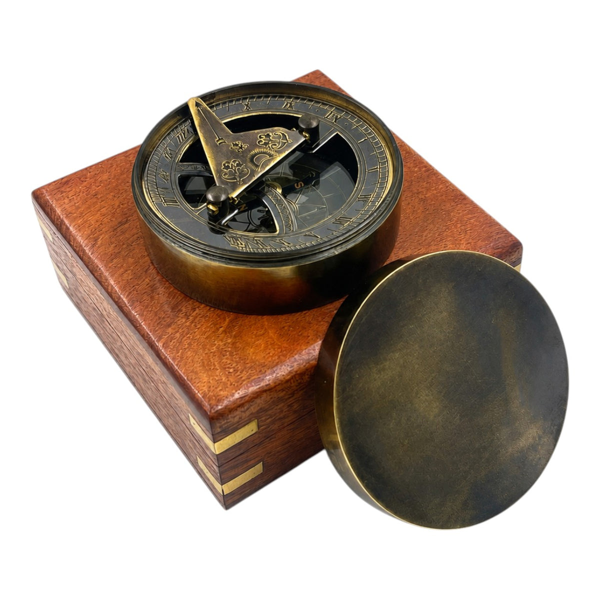 Personalised Gunmetal Signature Sundial Compass